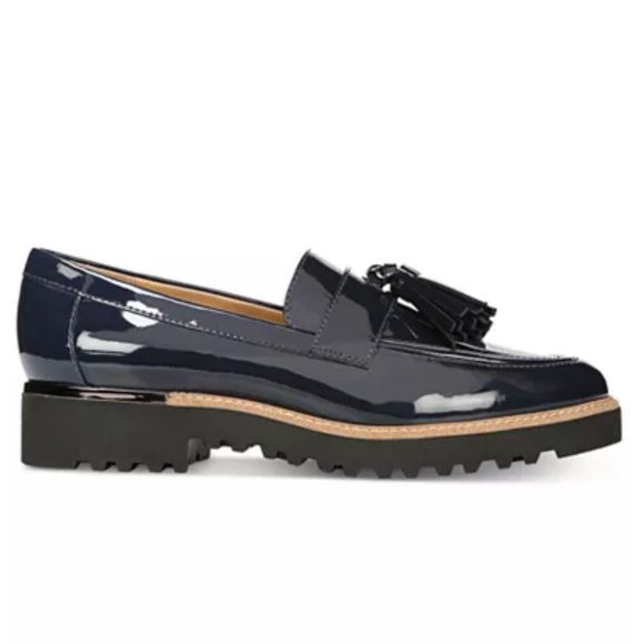 franco sarto patent leather loafers